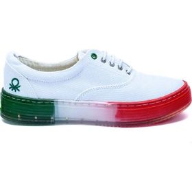 Benetton BN-30696 Beyaz Kırmızı Kadın Ayakkabı