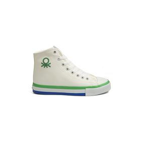 Benetton BN-30726-3374 Beyaz Yeşil Kadın Spor Ayakkabı