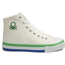 Benetton BN-30726-3374 Beyaz Yeşil Kadın Spor Ayakkabı