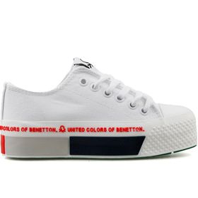 Benetton BN-30934 Beyaz Siyah Kadın Spor Ayakkabı