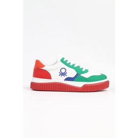 Benetton BN-31201-3379 Beyaz Yeşil Kadın Spor Ayakkabı