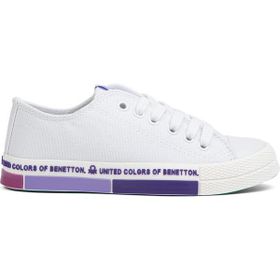 Benetton BN-70017-3374 Beyaz Lila Kadın Spor Ayakkabı
