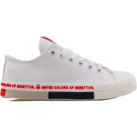 Benetton BN-70017 Beyaz Keten Kadın Spor Ayakkabı