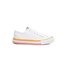 Benetton BN-90176-2-3374 Beyaz Turuncu Kadın Spor Ayakkabı