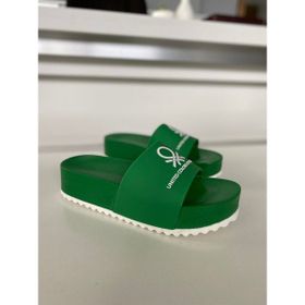 Benetton BN1211 Yeşil Kadın Terlik