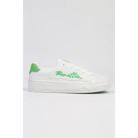 Benetton BNI-10102 Platform Beyaz-Yeşil Kadın Ayakkabı