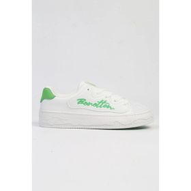 Benetton BNI-10102 Platform Beyaz-Yeşil Kadın Ayakkabı