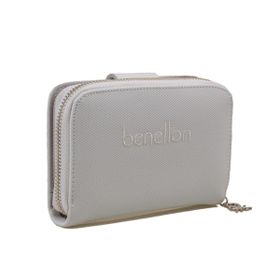 Benetton BNT 1303 Beyaz Nano Orta Boy Kadın Cüzdan