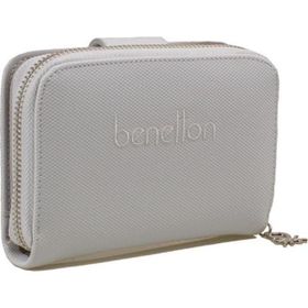 Benetton BNT 1303 Beyaz Nano Orta Boy Kadın Cüzdan
