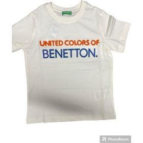 Benetton BNT-B21361-002 Beyaz Erkek Çocuk T-shirt