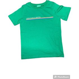 Benetton BNT-B21380-007 Yeşil Erkek Çocuk T-shirt