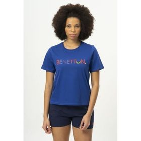 Benetton BNT-W20382-23Y Lacivert Kadın T-shirt