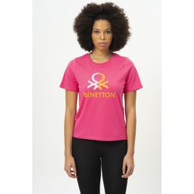 Benetton BNT-W20393-23Y Pembe T-shirt