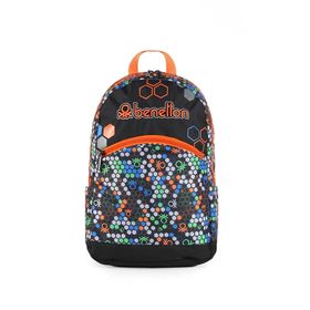 Benetton BNT03673 Siyah-Turuncu Erkek Çocuk Okul Çantası