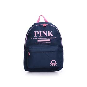 Benetton BNT03817 Lacivert-Pembe Kadın Sırt Çantası