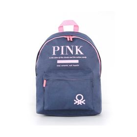 Benetton BNT03817 Lacivert-Pembe Kadın Sırt Çantası