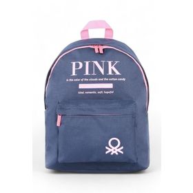 Benetton BNT03817 Lacivert-Pembe Kadın Sırt Çantası