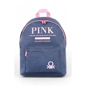 Benetton BNT03817 Lacivert-Pembe Kadın Sırt Çantası