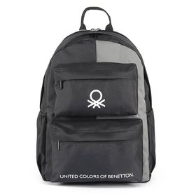 Benetton BNT03846 Siyah-Gri Unisex Sırt Çantası
