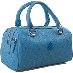 Benetton BNT1057-3333 Mavi Graffiti Kadın El Çantası