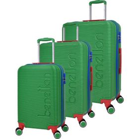 Benetton BNT500 Yeşil Üçlü Valiz Seti