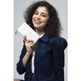 Benetton BNT764 Beyaz Kadın Telefonluk Cüzdan