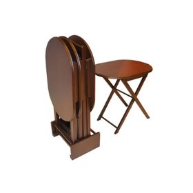 Bengi Ticaret 13269 Oval Parlak Ceviz Yapım Zigon Sehpa
