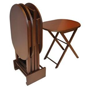 Bengi Ticaret 13269 Oval Parlak Ceviz Yapım Zigon Sehpa