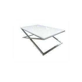 Bengi Ticaret 13917 X St Çapraz Model Metal Nikelaj Ayak Parlak Boya Tabla El Yapım Orta Sehpa