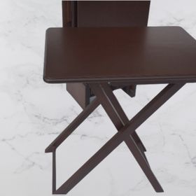 Bengi Ticaret 14543 Model Kayın Yapımı Parlak Ceviz Renk Zigon Sehpa