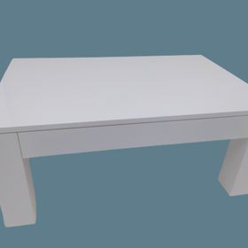 Bengi Ticaret 14568 Model Ahşap Kutu Ayak Mdf Parlak Beyaz Lake Boya Tabla El Yapım Orta Sehpa