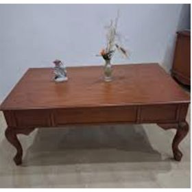 Bengi Ticaret 18524 Klasik Model Kayın Aslan Ayak MDF Tabla ceviz Natüre El Yapım Orta Sehpa