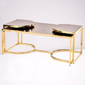 Bengi Ticaret 19324 Gold Kaplama Metal El Yapımı Zigon Sehpa