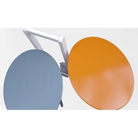 Bengi Ticaret 90117 Oval Model Ahşap El Yapımı Hardal-Gri Renk Zigon Sehpa