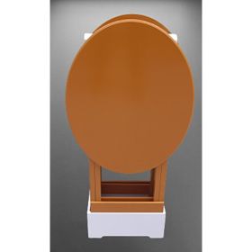 Bengi Ticaret 90120 Oval Model Ahşap El Yapımı Hardal Renk Zigon Sehpa
