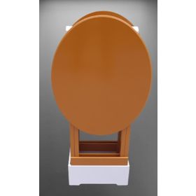 Bengi Ticaret 90120 Oval Model Ahşap El Yapımı Hardal Renk Zigon Sehpa