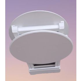 Bengi Ticaret 90126 Oval Model Ahşap El Yapımı Beyaz Renk Zigon Sehpa