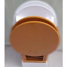Bengi Ticaret 90129 Oval Model Ahşap El Yapımı Beyaz ve Hardal Renk Zigon Sehpa Uyumu El Yapı