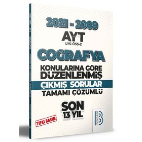 Benim Hocam 2009 2021 Ayt Coğrafya Son 13 Yıl Tıpkı Basım Çözümlü Çıkmış Sorular