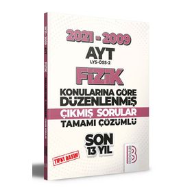 Benim Hocam 2009 2021 AYT Fizik Son 13 Yıl Tıpkı Basım Konularına Göre Düzenlenmiş Çıkmış Sorular