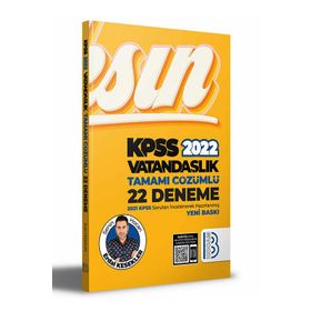 Benim Hocam 2022 KPSS Vatandaşlık Tamamı Çözümlü 22 Deneme