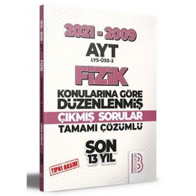 Benim Hocam Yayıncılık 2009-2021 AYT Fizik Son 13 Yıl Tıpkı Basım Konularına Göre Düzenlenmiş Tamamı Çözümlü Çıkmış Sorular