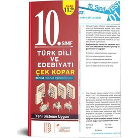 Benim Hocam Yayınları 10. Sınıf Türk Dili ve Edebiyatı Çek Kopar Yaprak Test