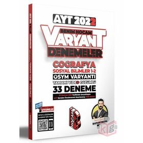 Benim Hocam Yayınları 2022 Ayt Coğrafya Tamamı Video Çözümlü 33 Deneme Sınavı