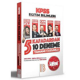 Benim Hocam Yayınları 2022 KPSS Eğitim Bilimleri 5 Kafadardan 10 Deneme Tamamı Çözümlü