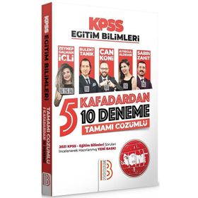 Benim Hocam Yayınları 2022 KPSS Eğitim Bilimleri 5 Kafadardan 10 Deneme Tamamı Çözümlü