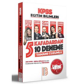 Benim Hocam Yayınları 2022 KPSS Eğitim Bilimleri 5 Kafadardan 10 Deneme Tamamı Çözümlü