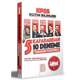 Benim Hocam Yayınları 2022 KPSS Eğitim Bilimleri 5 Kafadardan 10 Deneme Tamamı Çözümlü