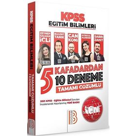 Benim Hocam Yayınları 2022 KPSS Eğitim Bilimleri 5 Kafadardan 10 Deneme Tamamı Çözümlü