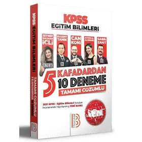 Benim Hocam Yayınları 2022 KPSS Eğitim Bilimleri 5 Kafadardan 10 Deneme Tamamı Çözümlü